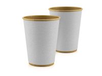 Kraft glass corrugated white 440 ml F-wave horizontal