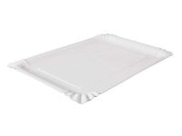 Тарелка бумажная белая ламинированная 150х220 мм
