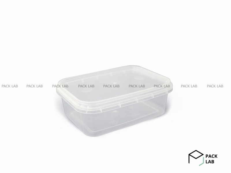Jar cube 280/91 / K 0.28 l. + Cover 91 rectangular trans. (Perint)