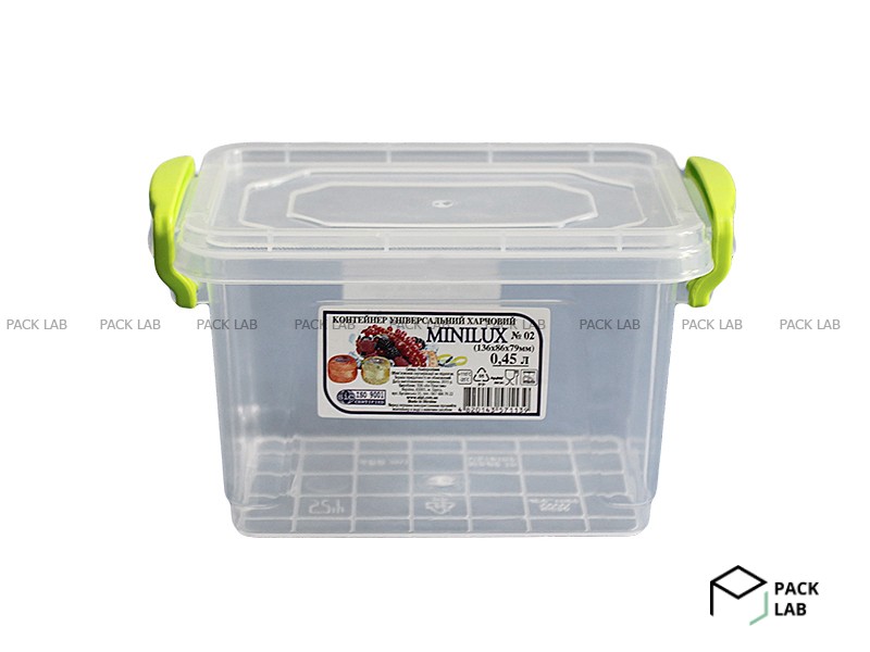 Container plastic minilux 0.45 l.