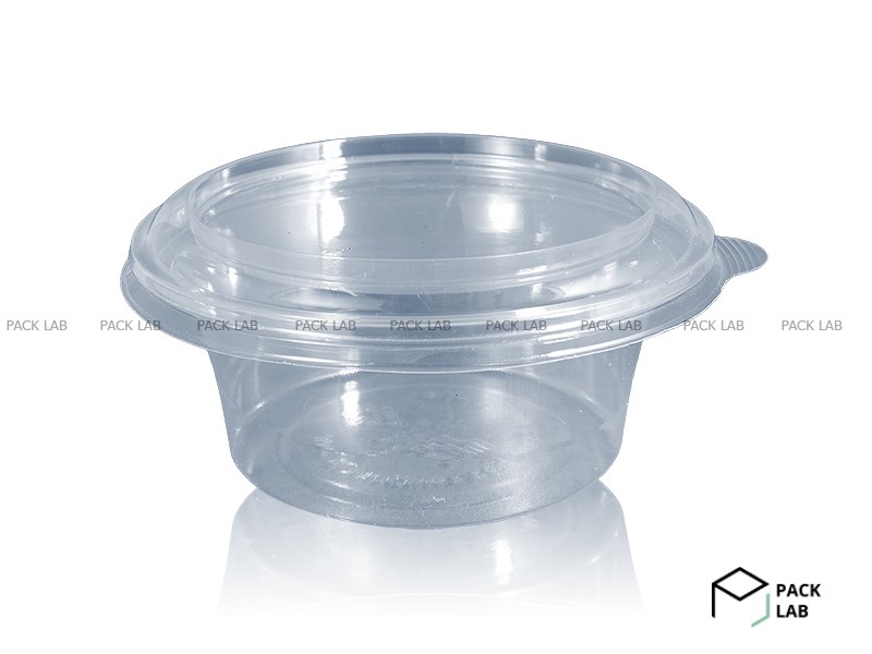 Round PET container 250 ml. with lid