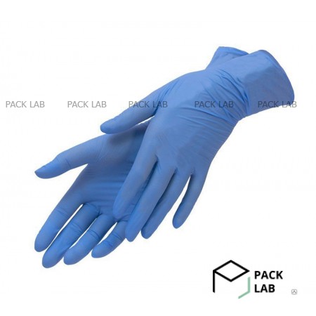 Nitrile blue gloves L size