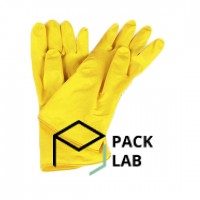 Latex gloves yellow