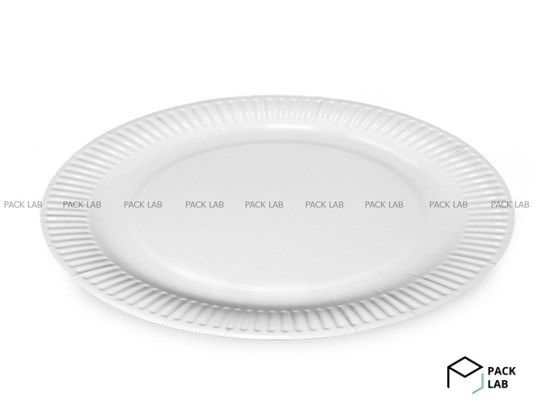 Round white paper plate D30