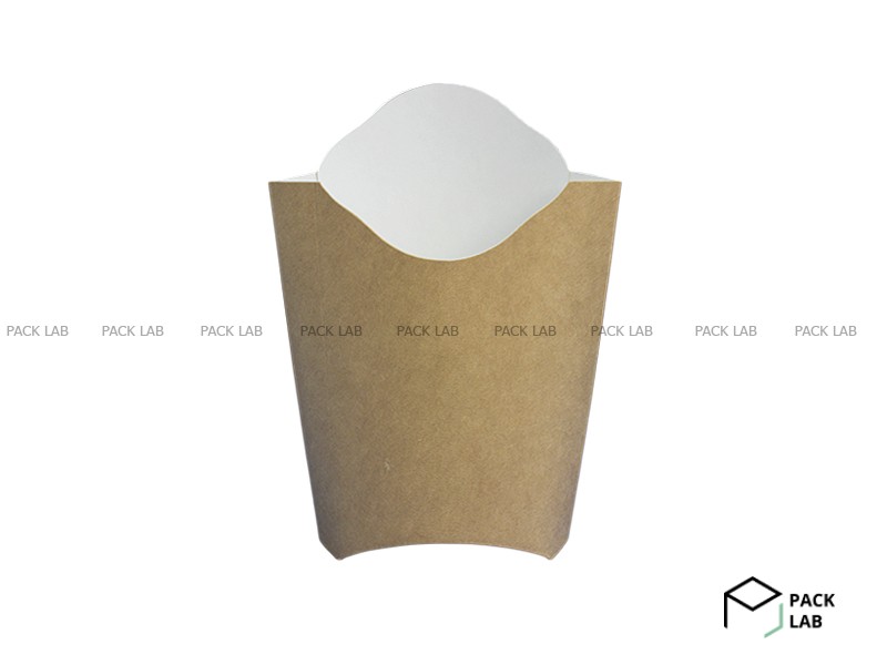 Packaging for French fries "Midi" brown-white