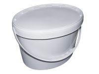 Oval bucket with lid 11 l white