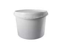 Round bucket with lid 15.7 l white