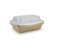 RECTANGULAR CONTAINER CRYSTAL BOX 400 ML WITH DOME LID