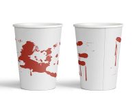 Paper cup Halloween colored "Hand" 270 ml