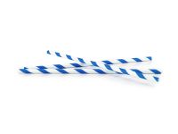 STRAW OF PAPER STRIPED BLUE