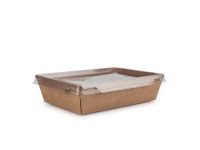 CONTAINER 750 ML CRAFT WITH PLASTIC LID
