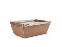 CONTAINER 1000 ML CRAFT WITH PLASTIC LID